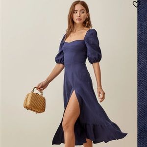 Reformation Belgium Linen Danube Color Dress Size 4